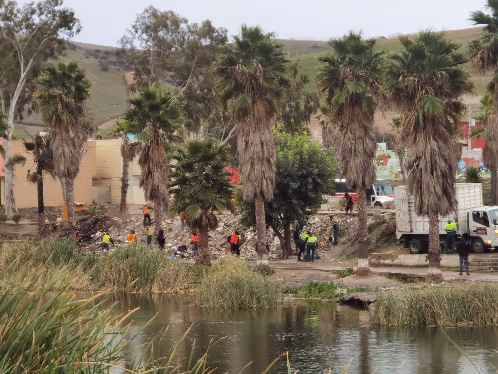 Alcaldesa instruye limpieza de parque hacienda las delicias