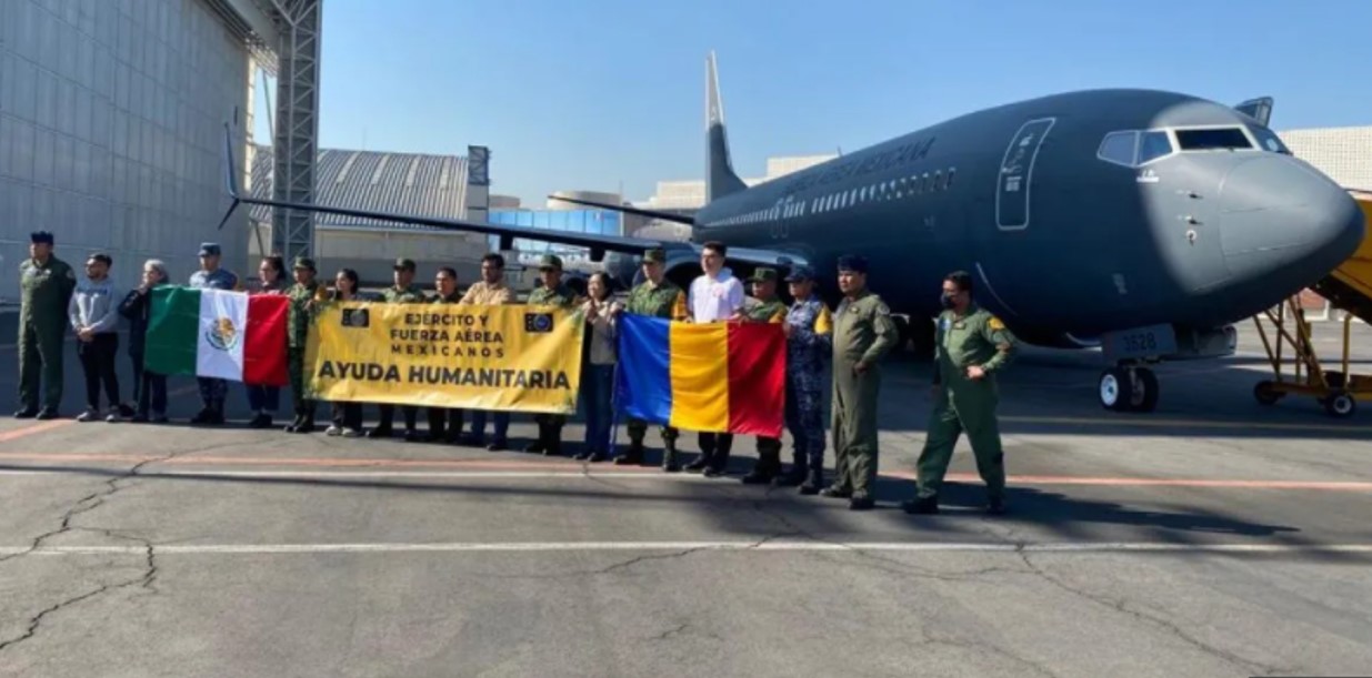 Avión de la Fuerza Aérea parte rumbo a Rumania; va por mexicanos evacuados