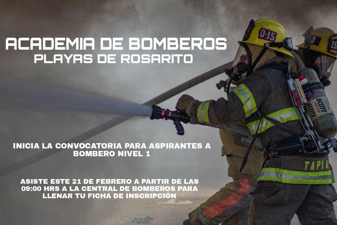 Próximo lunes se abrirá la convocatoria para segunda academia de bomberos de Rosarito