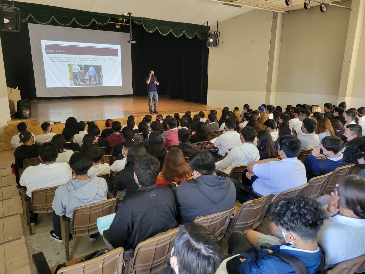 Participa SSCBC en la semana de la no violencia en COBACH