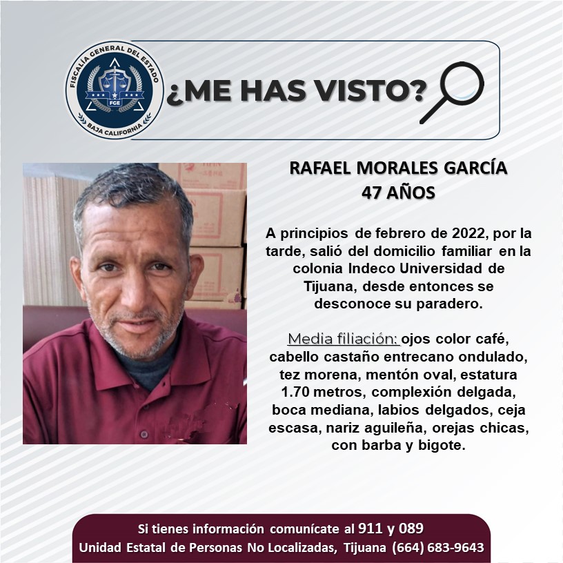 Pesquisa de hombre de 47 años, Rafael Morales García