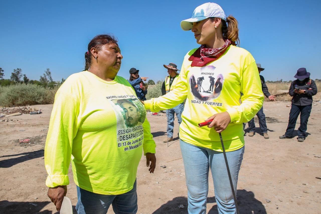 Acompaña Marina del Pilar a madres de desaparecidos en operativo de búsqueda