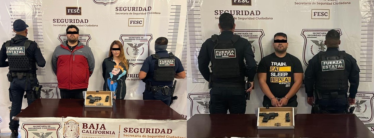 Detiene FESC a tres personas en posesión de armas de fuego