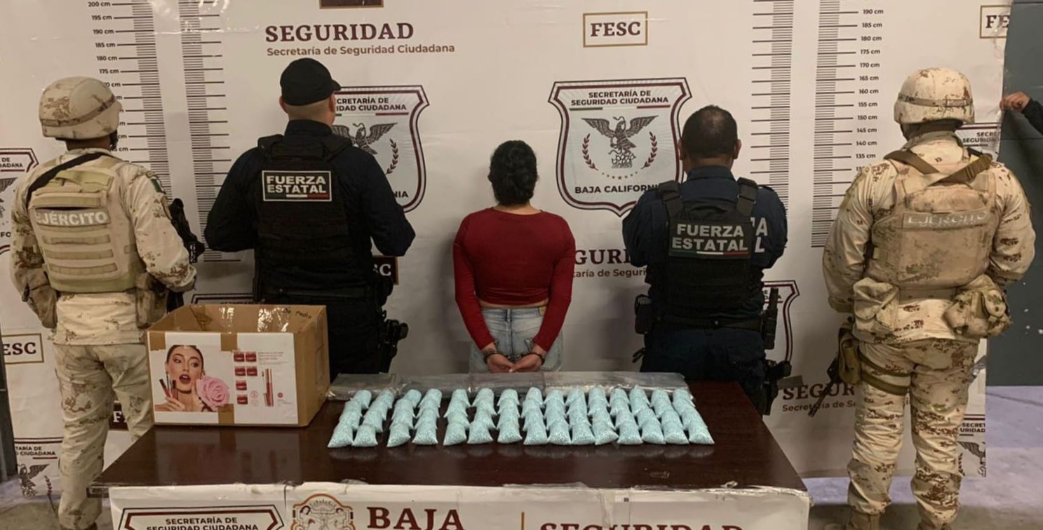 Detiene SSCBC a mujer con 12 kilos de fentanilo