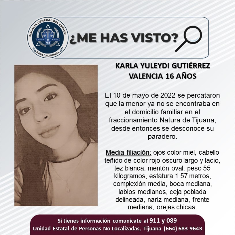 Pesquisa de adolescente de 16 años, Karla Yuleydi Gutiérrez Valencia