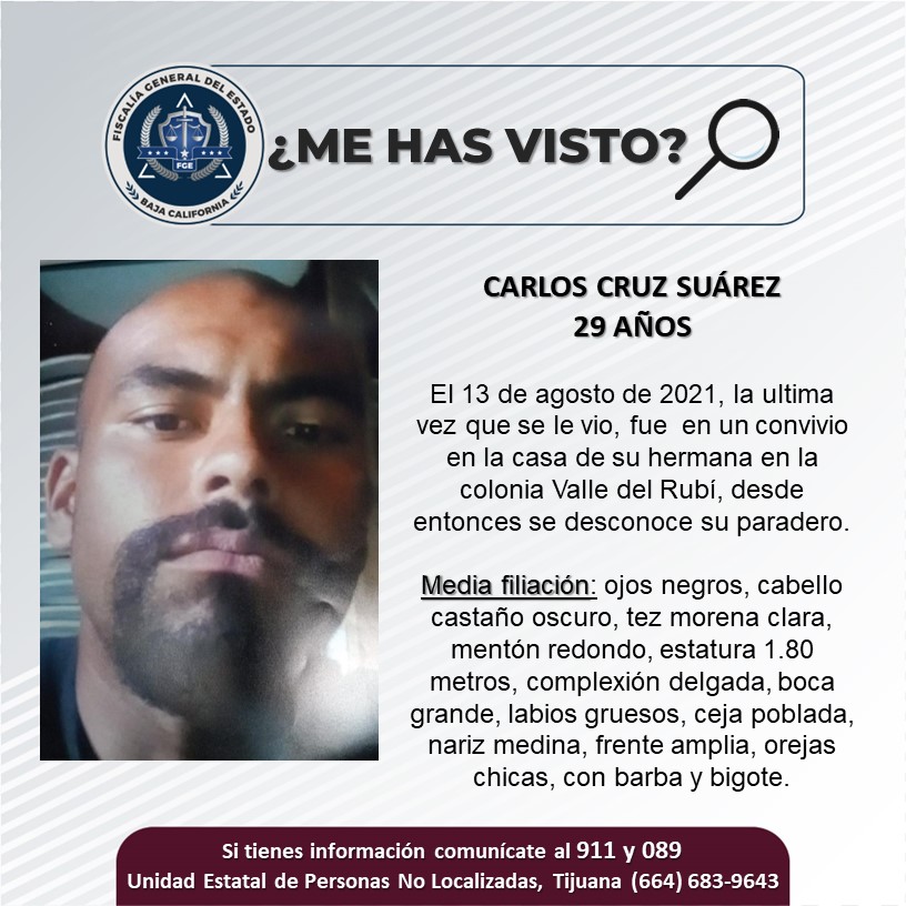 Pesquisa de hombre de 29 años, Carlos Cruz Suárez