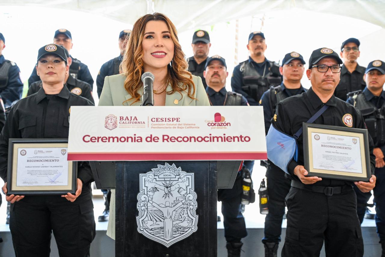 Reconoce Marina del Pilar valentía de elementos de custodia penitenciaria de Baja California