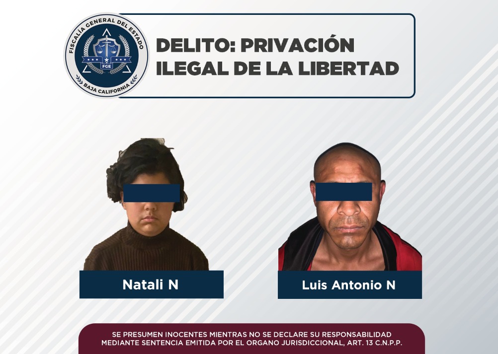 La FGE logra vinculación a proceso a pareja por privación de la libertad