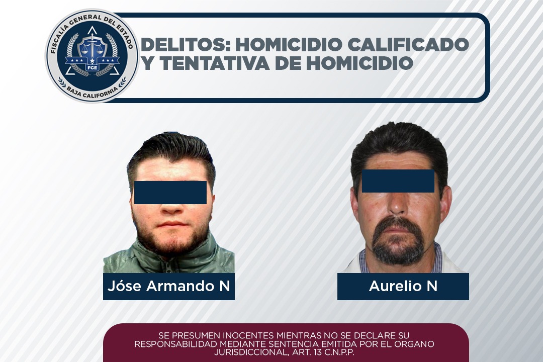 Aprehende la Fiscalía General del Estado a dos sujetos por el delito de homicidio