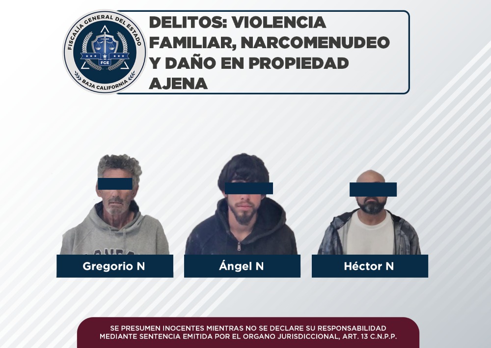 Cumplimenta FGE tres órdenes de aprehensión por diversos delitos