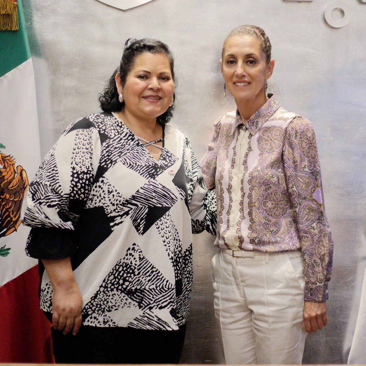 Se reúne la diputada Federal Evangelina Moreno guerra con la jefa de Gobierno de la CDMX, Claudia Sheinbaum