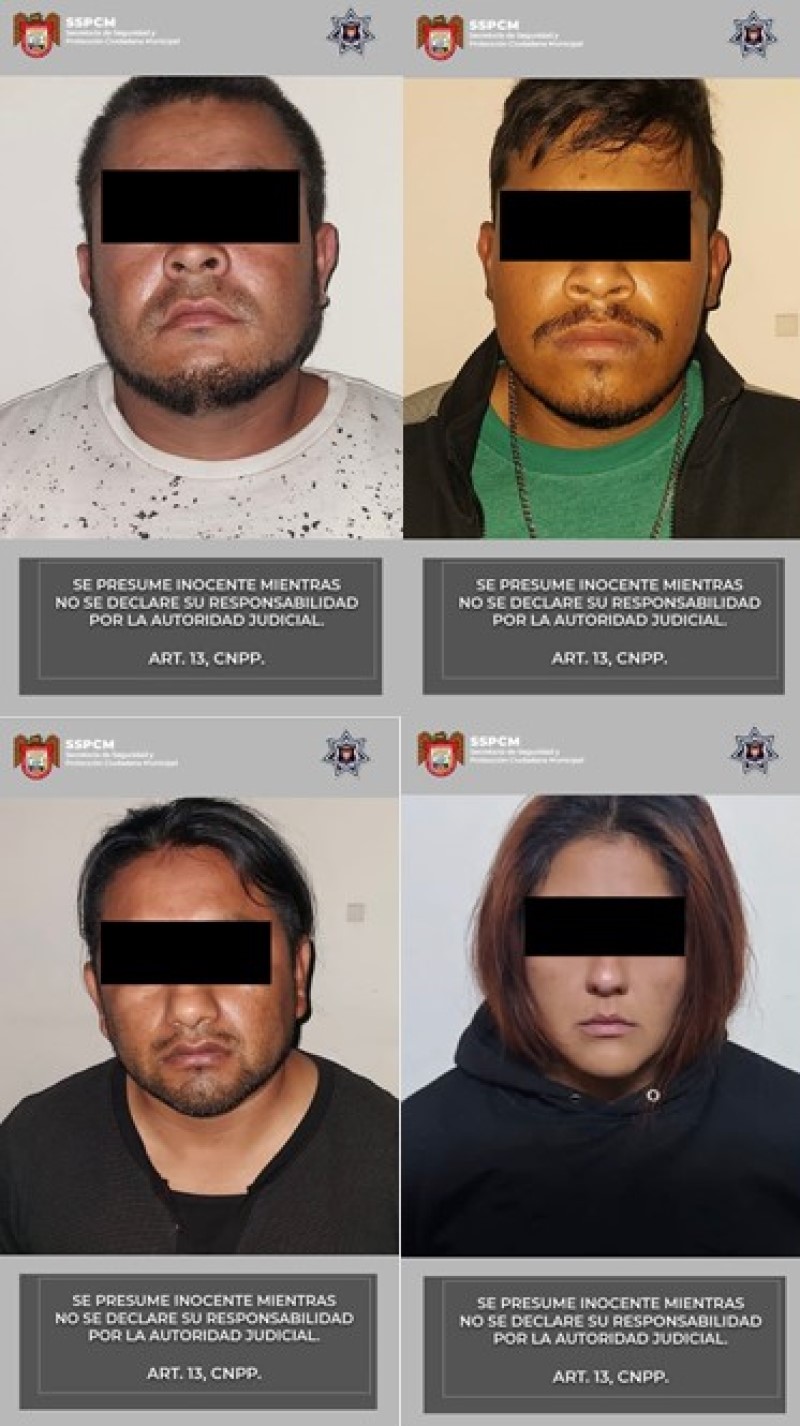 Policía Municipal de Tijuana detiene a tres hombres y una mujer por homicidio