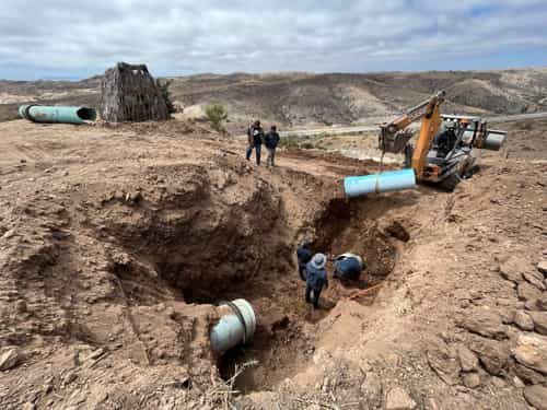 Realiza CESPT importante reparación del acueducto flujo inverso