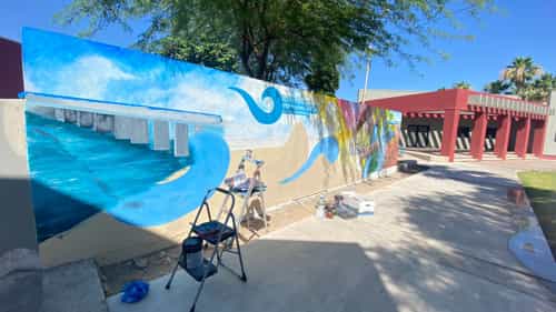 Realizan mural representativo el ciclo urbano del agua en CESPM