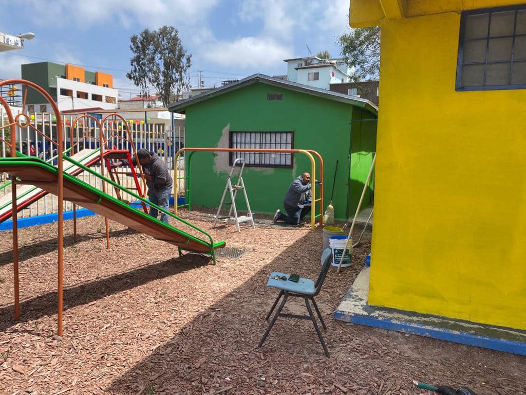 Primer Jardín de niños rehabilitado por el regidor Enrique Anaya