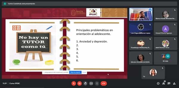 Continúa Instituto de Psiquiatría capacitando a personal de CECYTE BC en temas de Salud Mental