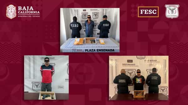 Detiene FESC a tres personas armadas en distintos operativos