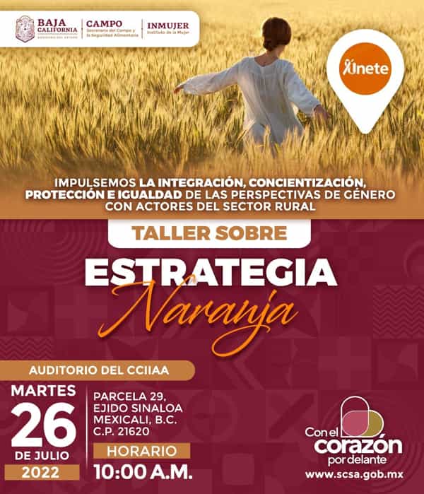 Invita Secretaría del Campo a taller de perspectiva de género en sector rural