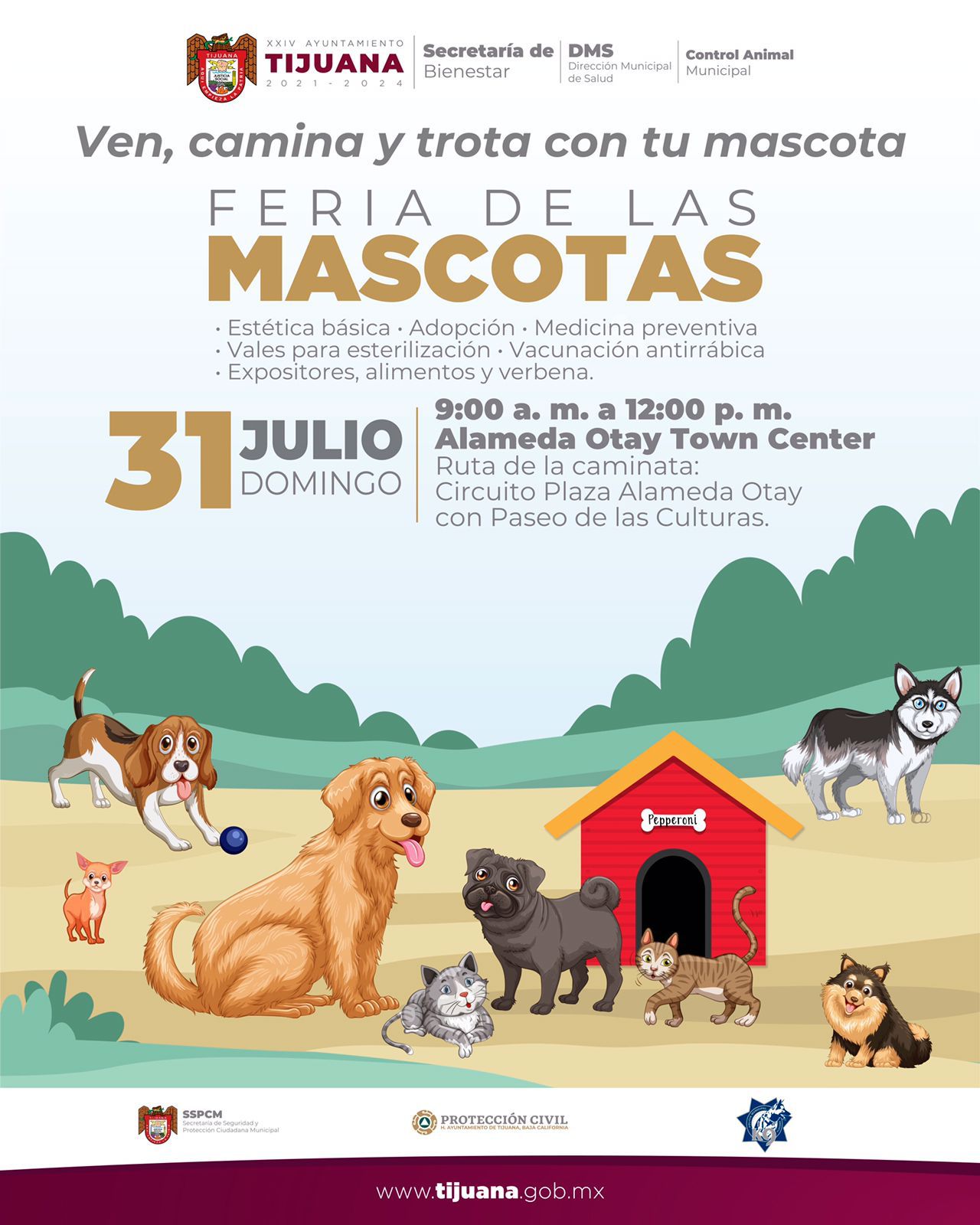 Invita XXIV Ayuntamiento de Tijuana a la cuarta feria de las mascotas