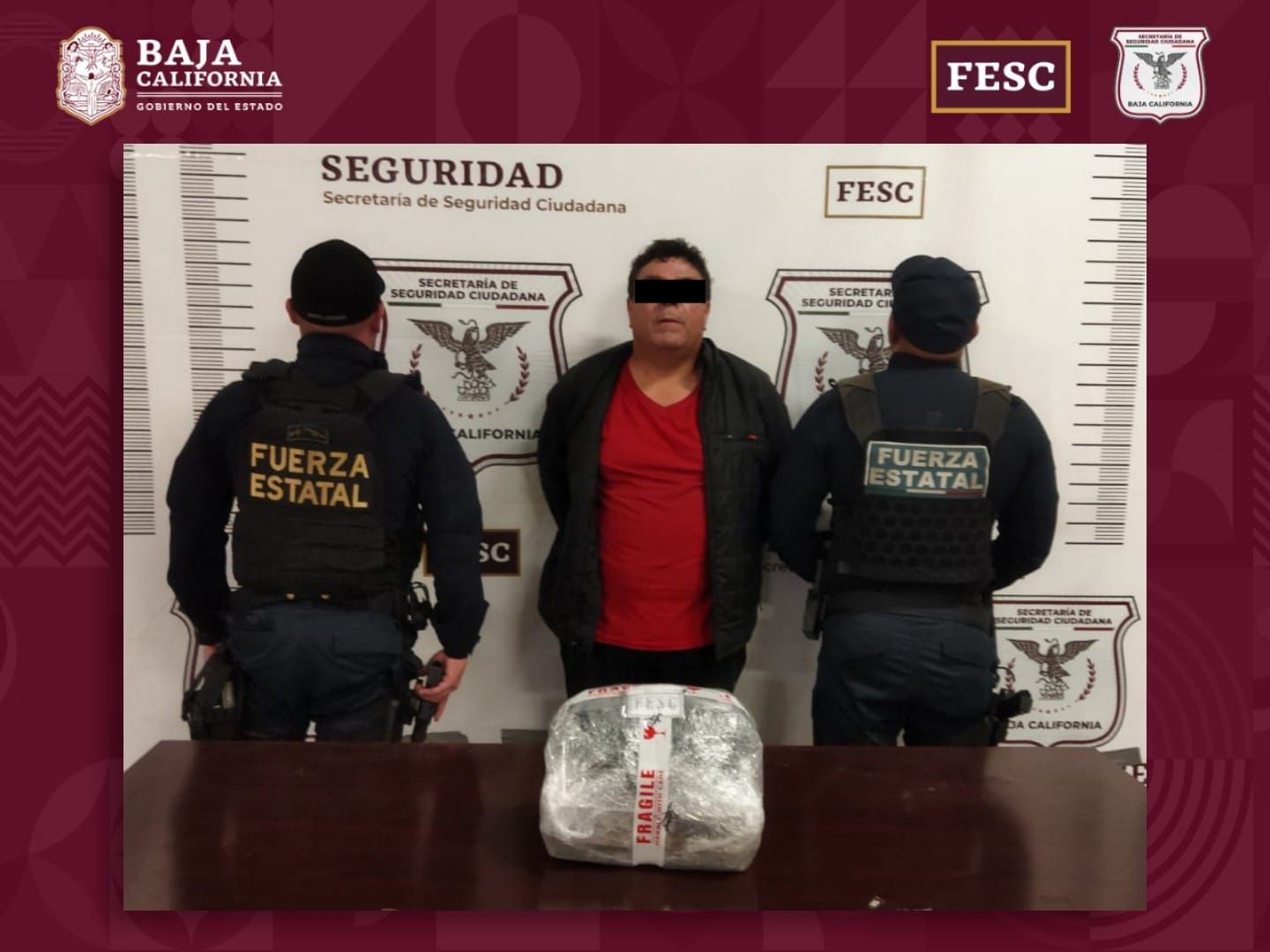 Captura Fuerza Estatal a hombre con más de 2 kilos de metanfetamina