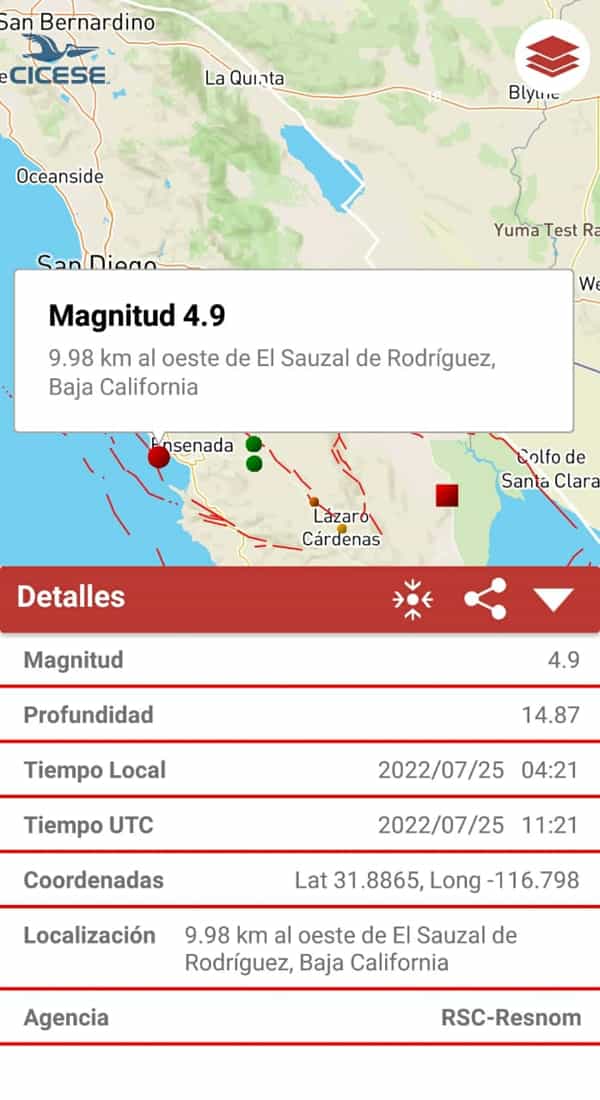 Se percibe sismo magnitud 4.9 en Ensenada: CEPC; no se reportan daños