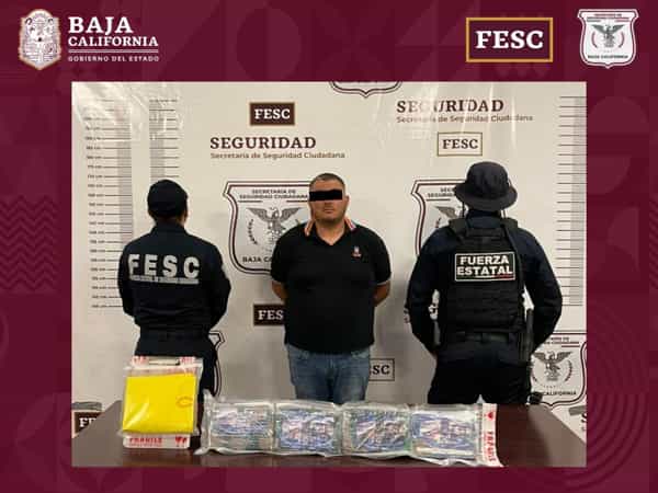 Asegura FESC más de 4 kilos de cocaína en Tijuana