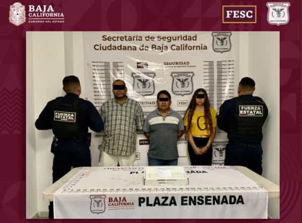 Asegura FESC a tres personas en posesión de un arma de fuego en Ensenada