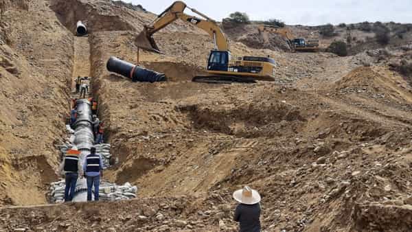 Avanza CESPT en reparación del sistema de alejamiento de aguas residuales en el cañón del matadero