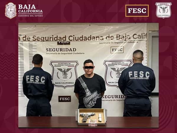 Detiene Fuerza Estatal a hombre armado en Mexicali