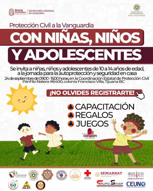 Invita CEPC a niñas, niños y adolescentes a jornada “Protección Civil a la Vanguardia”