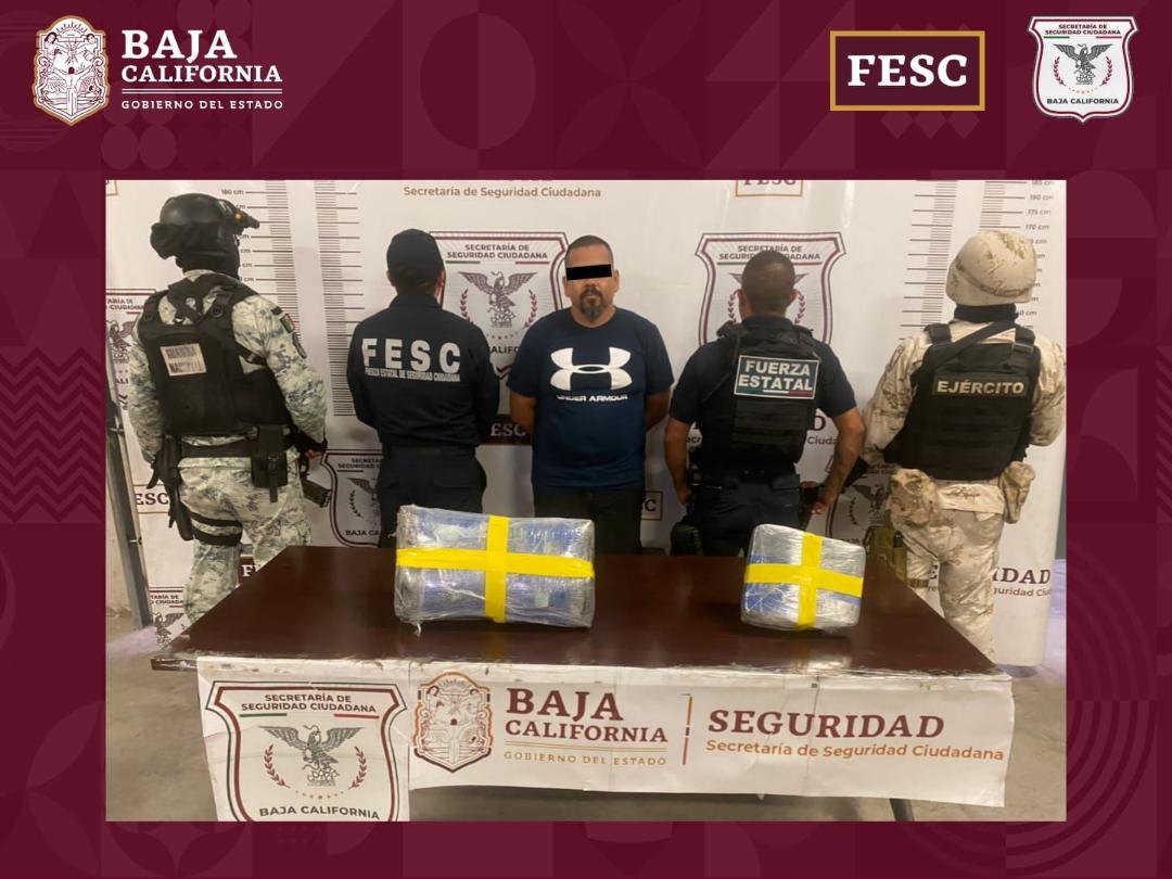 Confisca FESC 110 mil pastillas de fentanilo y 4 kilos de cocaína en Tijuana