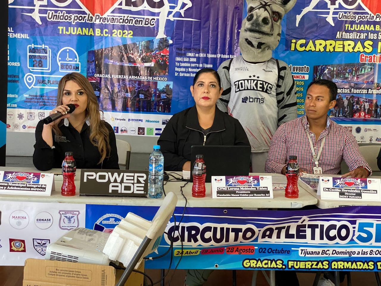 Invitan a la 3ra. Carrera del Circuito 5K “Unidos por la Prevención en BC”