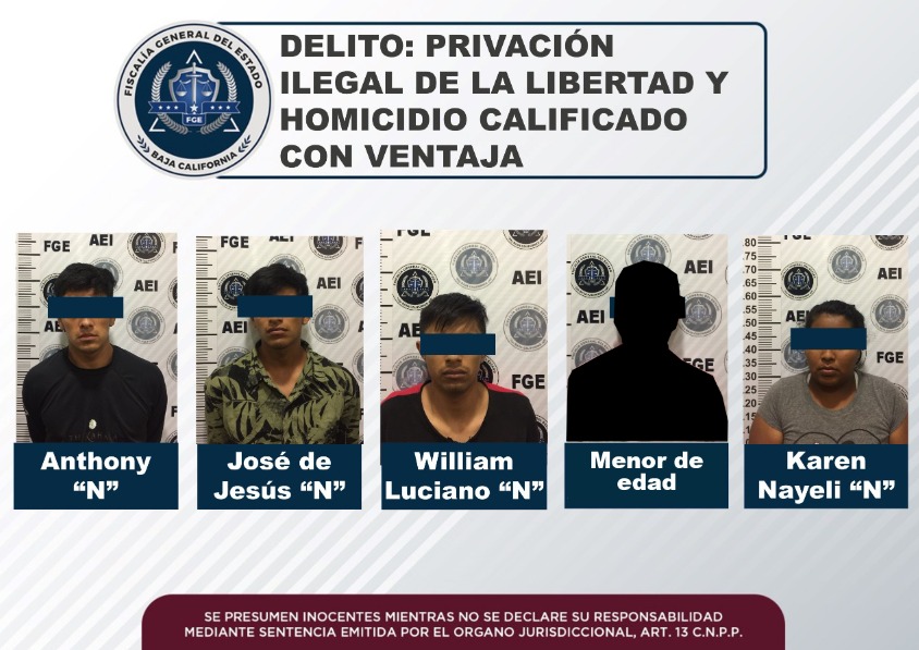 Logra FGE que sean vinculados a proceso cuatro imputados por privación de la libertad y homicidio calificado