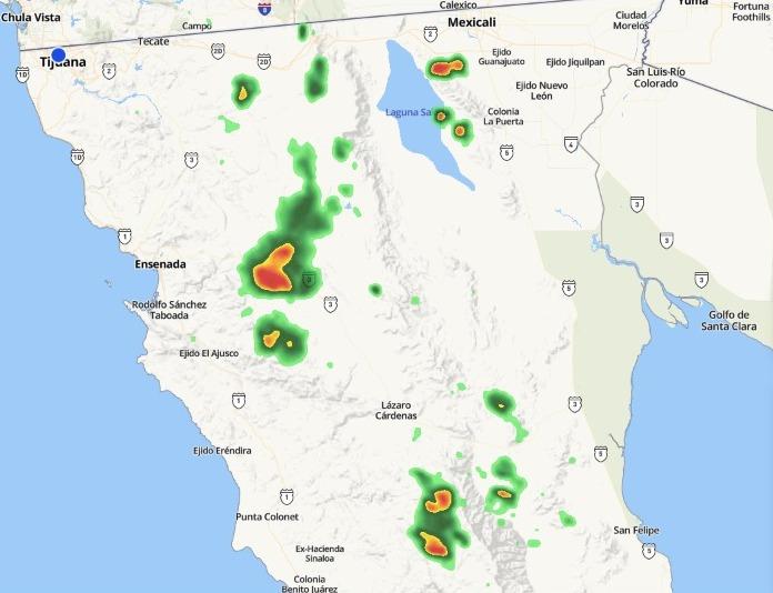 Advierte CEPC de probabilidad de lluvia este martes en Tecate y Ensenada