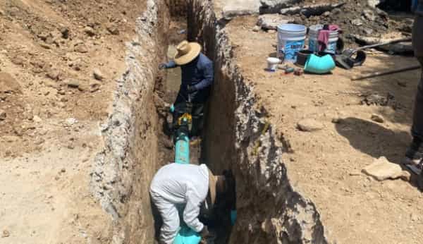 Repone CESPT tubería en la colonia campestre Murua de Tijuana