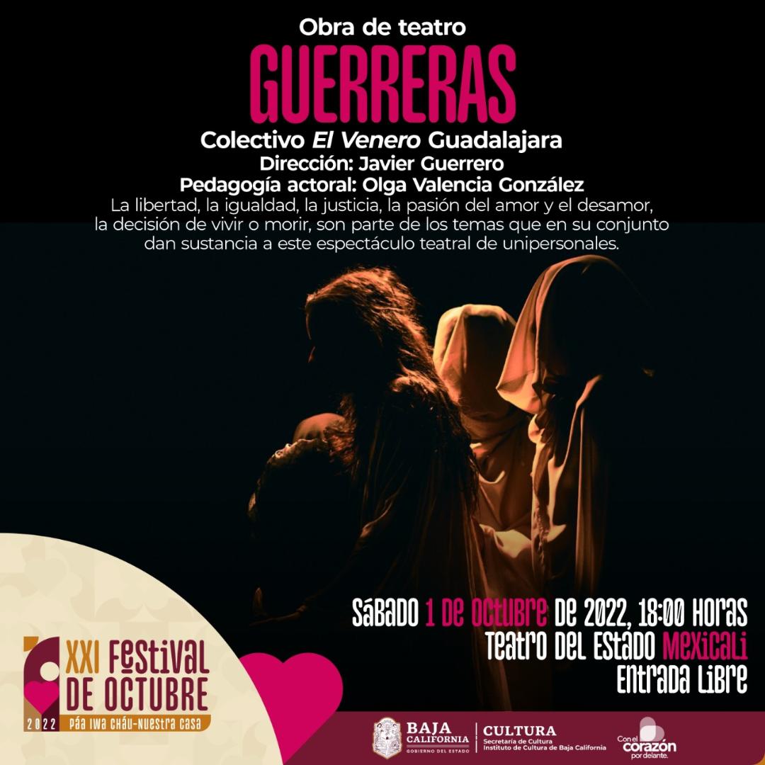 Presenta secretaría de cultura obra de teatro “Guerreras: Historias de lucha, fuerza y valentía”