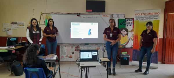 Imparte INMUJER taller sobre la violencia en el noviazgo en telesecundaria no.77