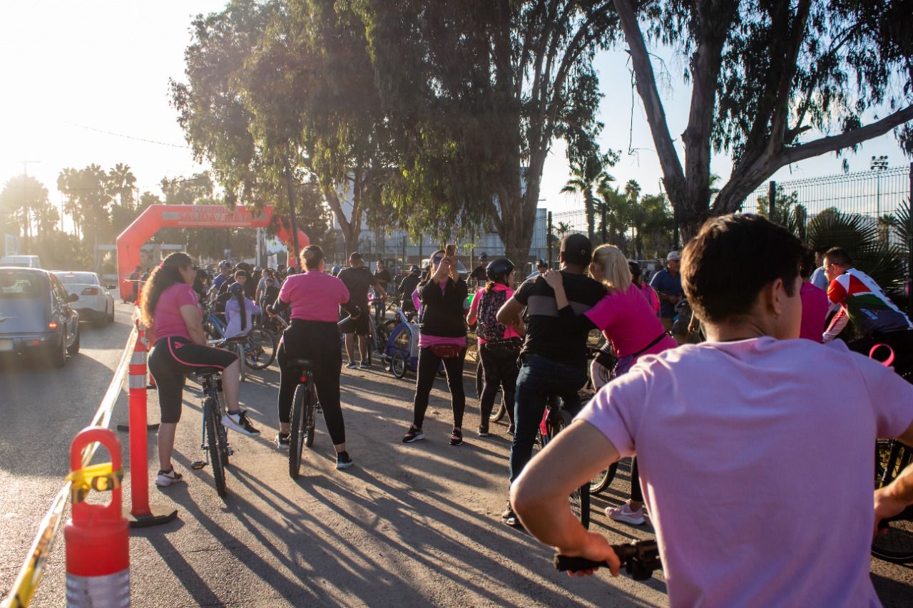 Realiza la DSPM paseo ciclista “Rodada Rosa”