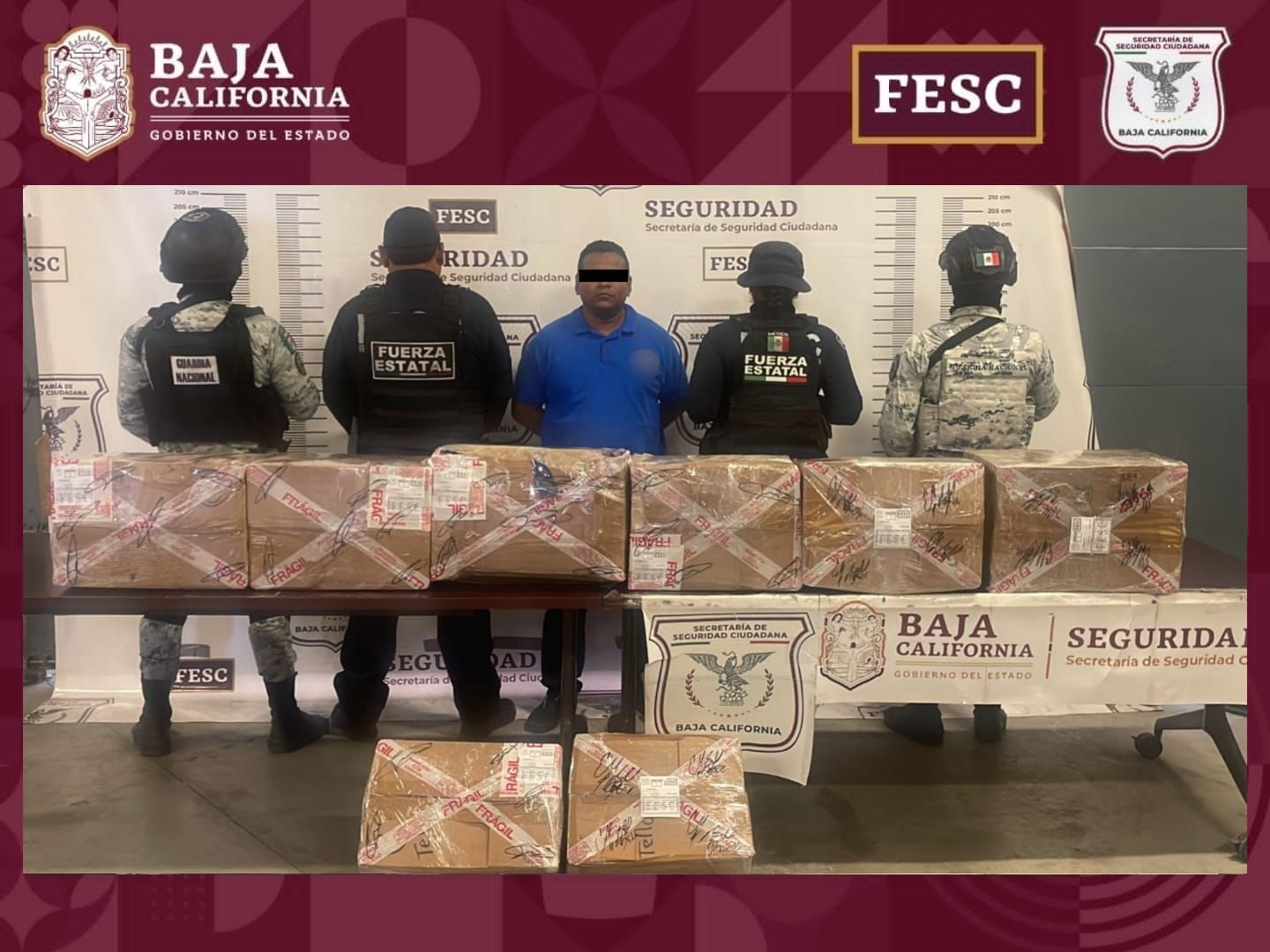 Confisca FESC más de 100 kilogramos de metanfetamina; Hay un detenido