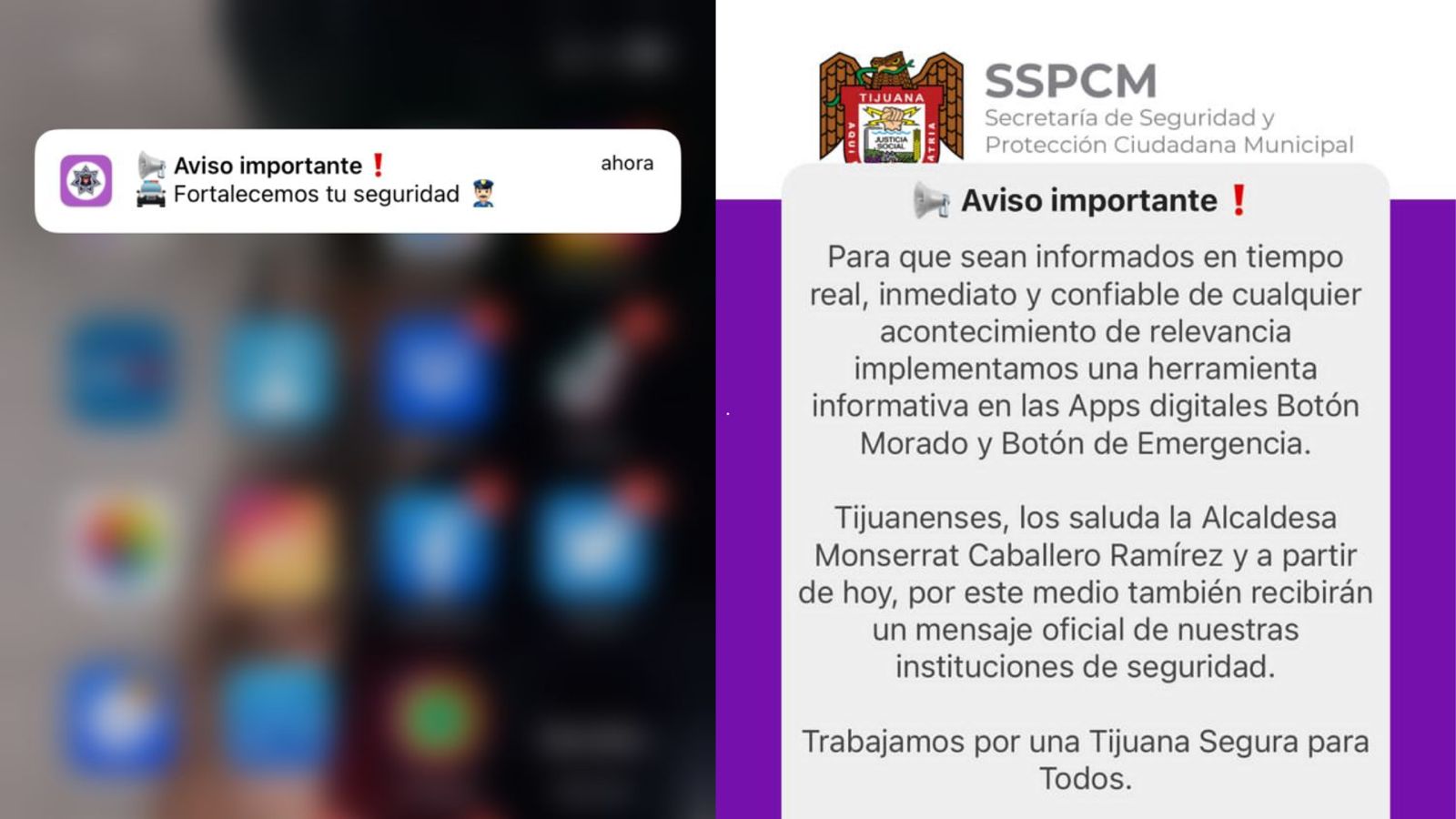 Apps de la SSPCM notificarán a tijuanenses incidentes relevantes en la ciudad