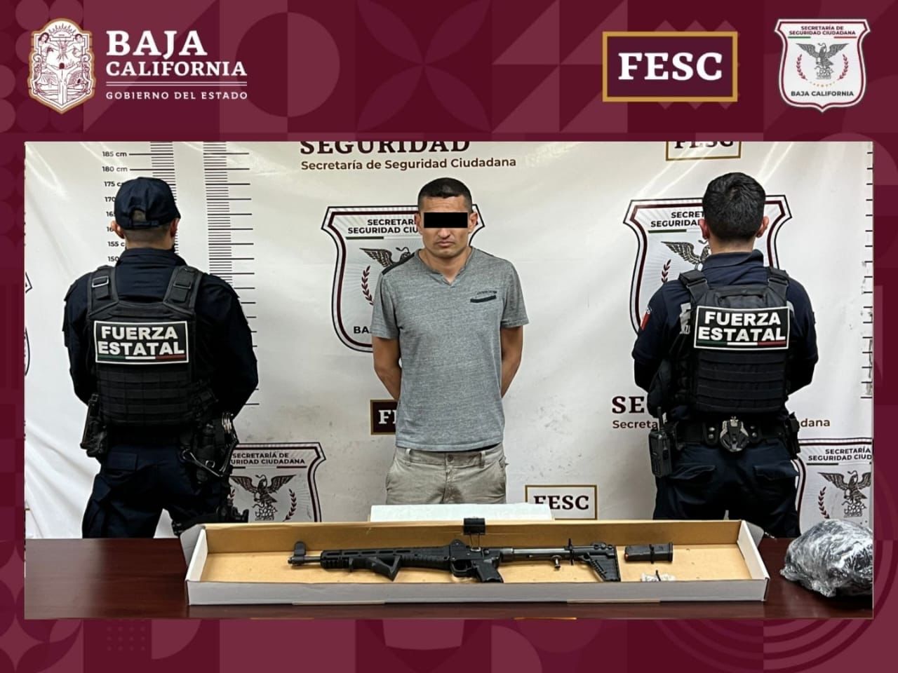 Detiene Fuerza Estatal a hombre armado en Mexicali