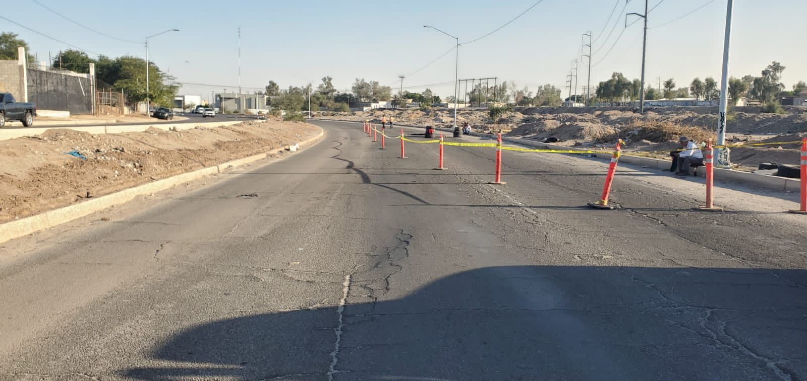 Atiende SIDURT derrumbe en avenida Río Nuevo en la ciudad de Mexicali