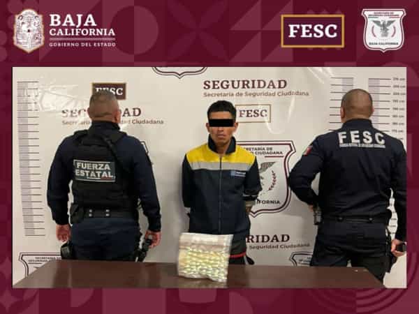 Detiene FESC en Tijuana a cuatro hombres en posesión de metanfetamina