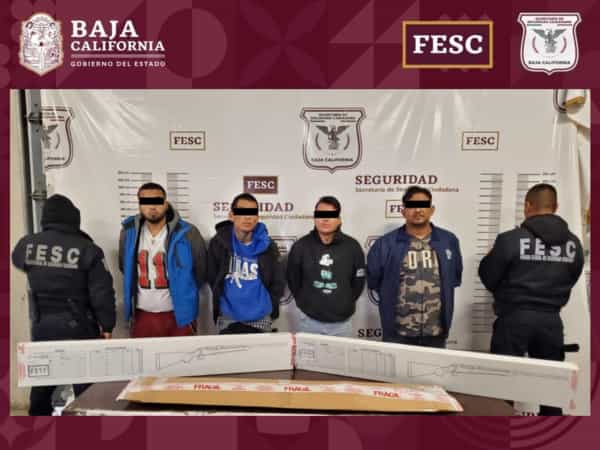 Detiene FESC a 4 personas con armas de fuego largas