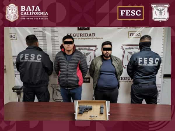 Detiene FESC a tres con armas de fuego en Mexicali