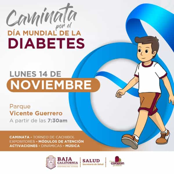 Invita Jurisdicción de Servicios de Salud Mexicali a caminata contra la diabetes