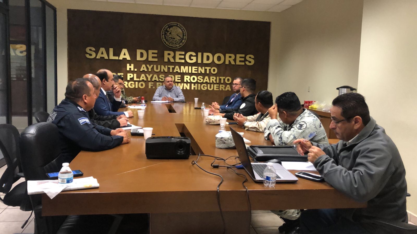 Se mantiene coordinación en seguridad entre el Ayuntamiento de Rosarito y corporaciones de los tres niveles de Gobierno