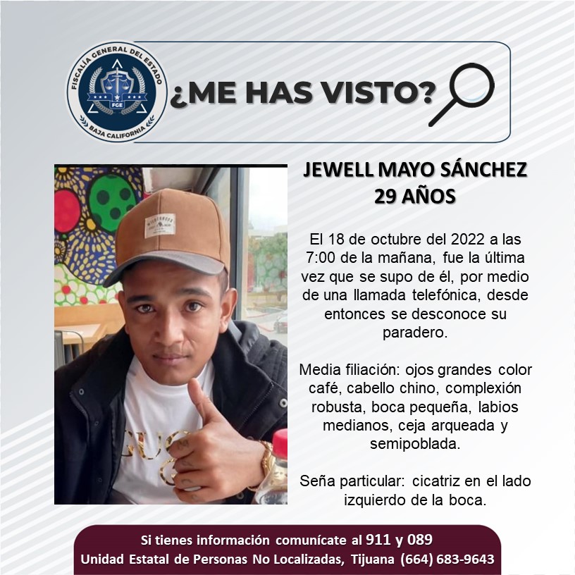 Pesquisa de hombre de 29 años, Jewell Mayo Sánchez