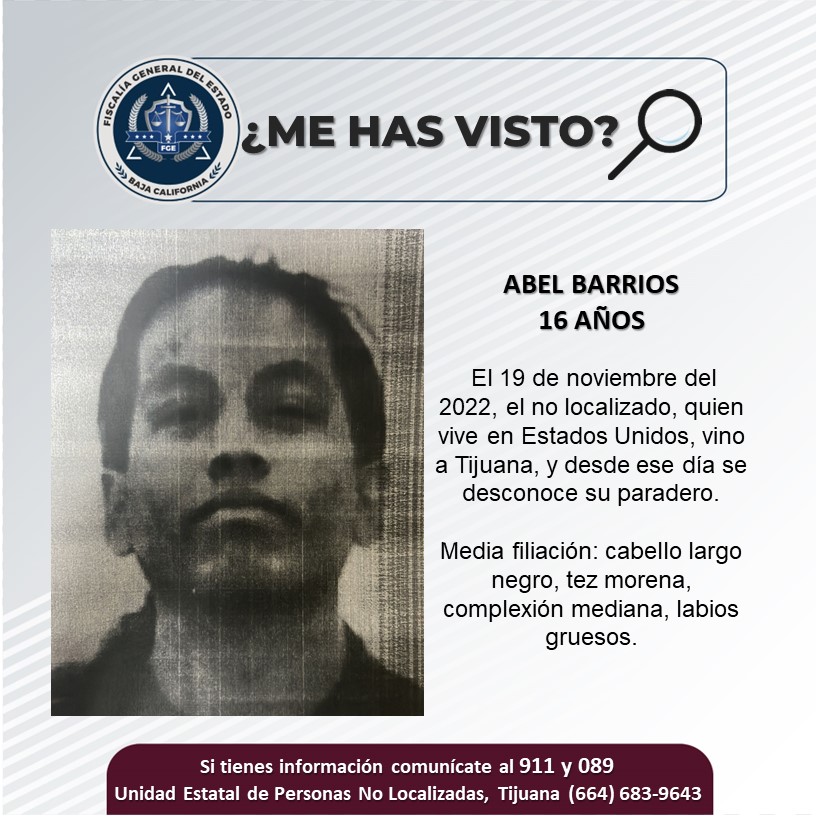 Pesquisa de hombre de 33 años, Abel Barrios