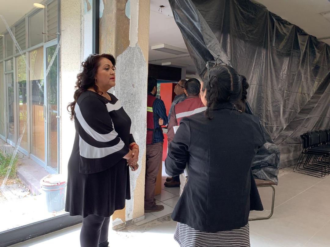 Reactivan obras de mantenimiento de la biblioteca Benito Juárez en Tijuana